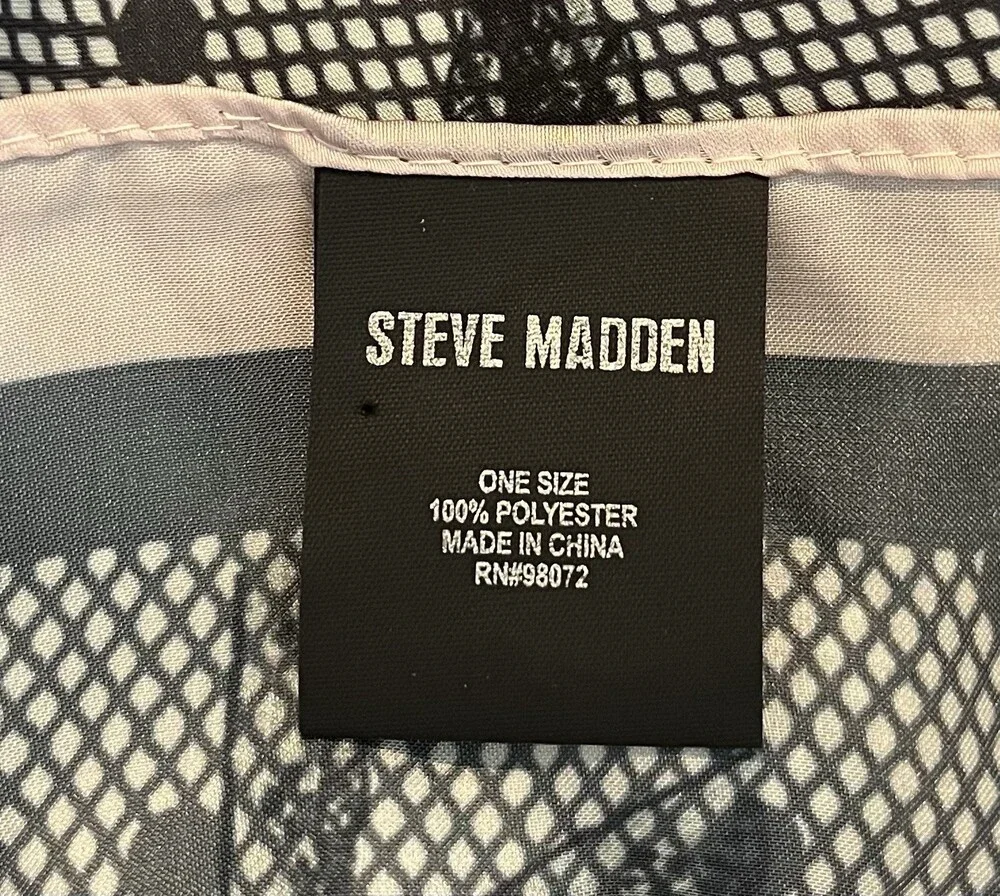 Steve Madden Hair Accessory And Scarf 2-Piece Set Black/Pink NWT